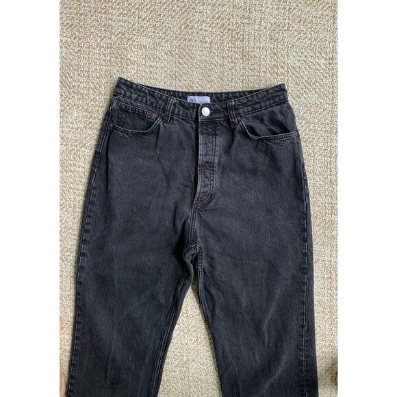Zara high waisted black denin made in Pakistan 10 preppy curvy capri - Picture 6 of 6